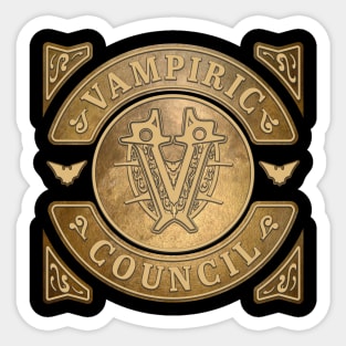 Vampiric Council Brass Emblem Sticker